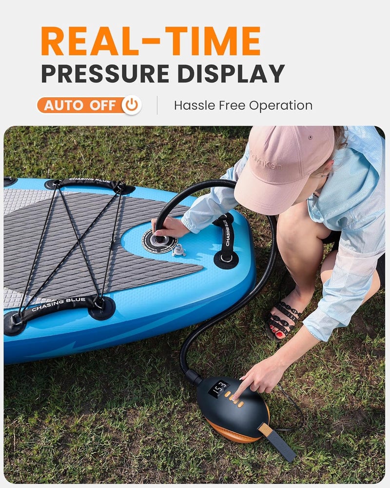 OutdoorMaster 20PSI High Pressure Paddle Board Pump Electric Dolphin -Quick Portable SUP Air Pump,Auto-Off &12V DC Car Connector Electric Pump for Inflatable Stand up Paddle Boards,Boats,Inflators - Image 5